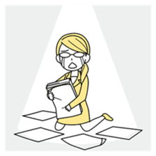 A working! girl! sticker #245096