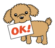 Toy poodle sticker #246254