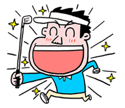 Enjoy golf -men golfer version- sticker #246585