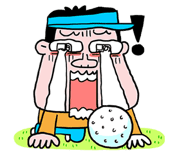 Enjoy golf -men golfer version- sticker #246589