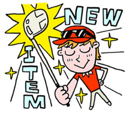 Enjoy golf -men golfer version- sticker #246595