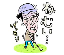 Enjoy golf -men golfer version- sticker #246598