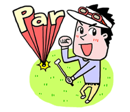 Enjoy golf -men golfer version- sticker #246615