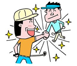 Enjoy golf -men golfer version- sticker #246619