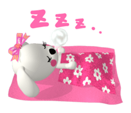 3D WHITE DOG "PEACE-K & HAPPY" (1) sticker #247906