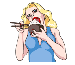 Funny Fuzzy Heroine sticker #248690