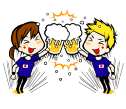 Football team cheer stamp sticker #248716