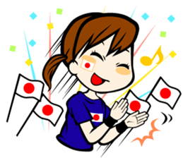 Football team cheer stamp sticker #248724