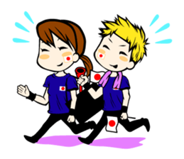 Football team cheer stamp sticker #248729