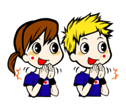 Football team cheer stamp sticker #248731