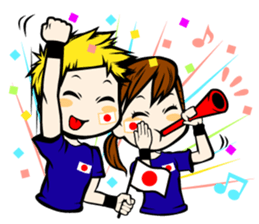 Football team cheer stamp sticker #248732