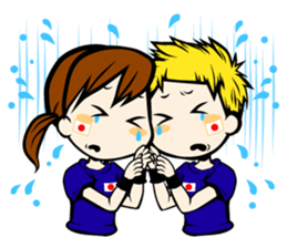 Football team cheer stamp sticker #248749