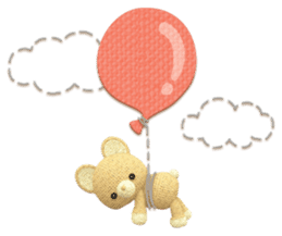 Kumakichi and colorful friends sticker #250170