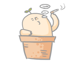 Mr.potted plant sticker #253622