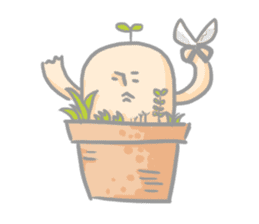 Mr.potted plant sticker #253624