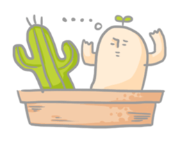 Mr.potted plant sticker #253629