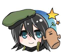 Military Girl with Haniwa-kun sticker #254153