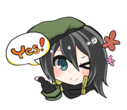 Military Girl with Haniwa-kun sticker #254154