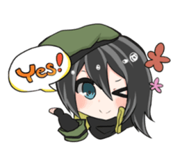 Military Girl with Haniwa-kun sticker #254154