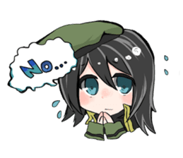 Military Girl with Haniwa-kun sticker #254155