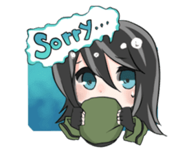 Military Girl with Haniwa-kun sticker #254156