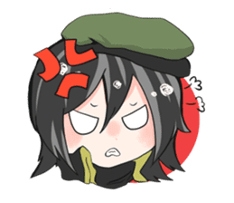 Military Girl with Haniwa-kun sticker #254157