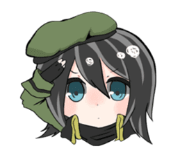Military Girl with Haniwa-kun sticker #254158