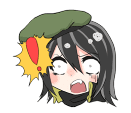 Military Girl with Haniwa-kun sticker #254159
