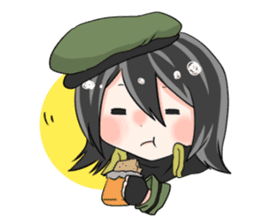 Military Girl with Haniwa-kun sticker #254163