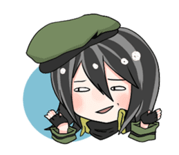 Military Girl with Haniwa-kun sticker #254164