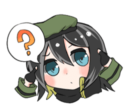 Military Girl with Haniwa-kun sticker #254165