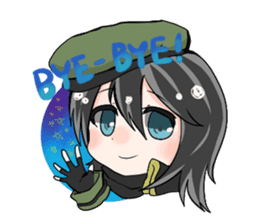 Military Girl with Haniwa-kun sticker #254168