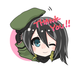 Military Girl with Haniwa-kun sticker #254169