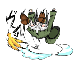 Military Girl with Haniwa-kun sticker #254170