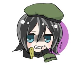 Military Girl with Haniwa-kun sticker #254174