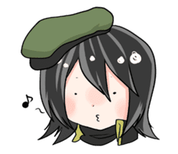 Military Girl with Haniwa-kun sticker #254175
