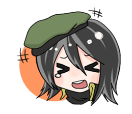Military Girl with Haniwa-kun sticker #254178