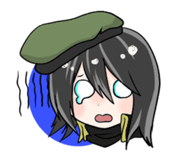 Military Girl with Haniwa-kun sticker #254179