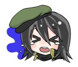 Military Girl with Haniwa-kun sticker #254180