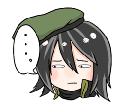 Military Girl with Haniwa-kun sticker #254181