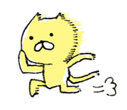 yellow cat sticker #255478