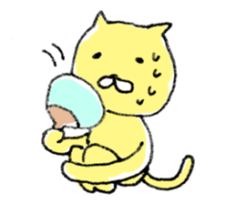 yellow cat sticker #255483