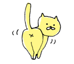 yellow cat sticker #255489