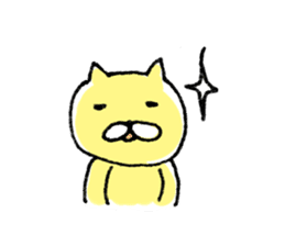 yellow cat sticker #255491