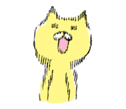 yellow cat sticker #255497