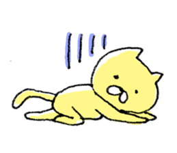 yellow cat sticker #255501