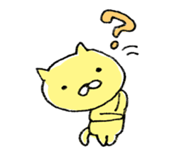 yellow cat sticker #255502
