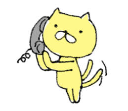 yellow cat sticker #255503