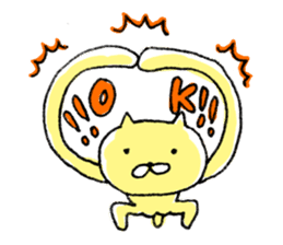 yellow cat sticker #255506