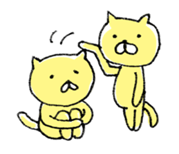 yellow cat sticker #255507